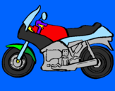 Disegno Motocicletta  pitturato su DENIS