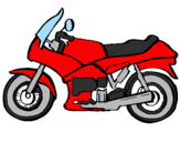 Disegno Motocicletta  pitturato su pippo