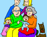 Disegno Famiglia pitturato su Kiara