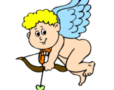 Disegno Cupido pitturato su alessia
