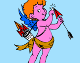 Disegno Cupido  pitturato su ricky
