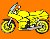 Disegno Motocicletta  pitturato su Alberto