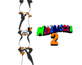 Disegno Madagascar 2 Pinguino pitturato su federica 