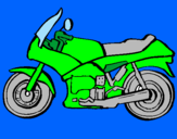 Disegno Motocicletta  pitturato su giorgia