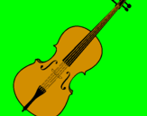 Disegno Violino pitturato su Michelle G.
