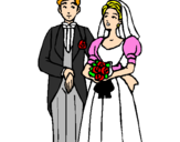 Disegno Gli sposi III pitturato su matrimonio  da  favola