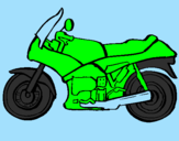 Disegno Motocicletta  pitturato su david