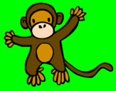 Disegno Scimmietta pitturato su Sara
