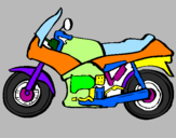 Disegno Motocicletta  pitturato su raffaele