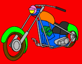 Disegno Motocicletta pitturato su enri gjorga