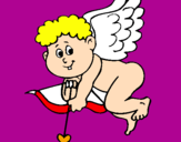Disegno Cupido pitturato su arianna
