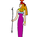 Disegno Hathor pitturato su principessa