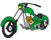 Disegno Motocicletta pitturato su simone