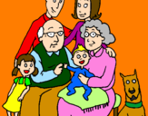 Disegno Famiglia pitturato su vero-ricky