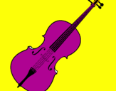 Disegno Violino pitturato su giorgia
