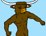 Disegno Testa di bufalo  pitturato su GIACOMO