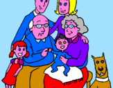 Disegno Famiglia pitturato su CHIARA