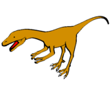 Disegno Velociraptor II pitturato su LORENZO