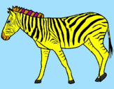 Disegno Zebra  pitturato su giuseppe