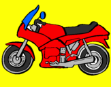 Disegno Motocicletta  pitturato su gabry