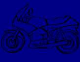 Disegno Motocicletta  pitturato su claudio