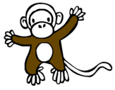 Disegno Scimmietta pitturato su FLORIAN
