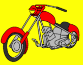 Disegno Motocicletta pitturato su OO