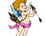 Disegno Cupido  pitturato su Cassie