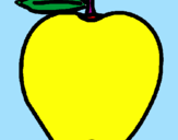 Disegno mela  pitturato su readdoo