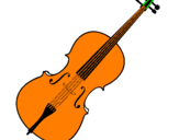 Disegno Violino pitturato su DAVIDE