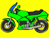 Disegno Motocicletta  pitturato su gabry