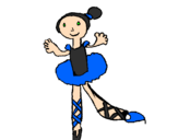 Disegno Ballerina pitturato su  lhhuio0kjo