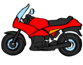 Disegno Motocicletta  pitturato su DAMIANO