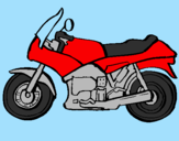 Disegno Motocicletta  pitturato su francesco