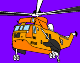 Disegno Elicottero di salvataggio  pitturato su Bruno 2005