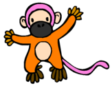 Disegno Scimmietta pitturato su BEA