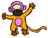 Disegno Scimmietta pitturato su BEA