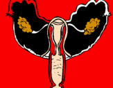 Disegno Vagina pitturato su alberto biando
