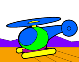 Disegno Piccolo elicottero pitturato su lorenzo