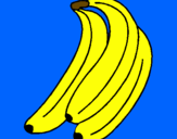 Disegno Banane  pitturato su filippo