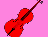 Disegno Violino pitturato su dea