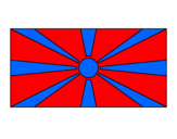 Disegno Repubblica di Macedonia pitturato su lori