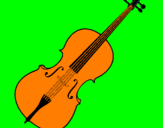 Disegno Violino pitturato su vale
