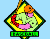 Disegno Logotipo baseball  pitturato su riccardo