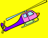 Disegno Elicottero giocattolo pitturato su marco