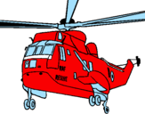 Disegno Elicottero di salvataggio  pitturato su stefano 11 maggio