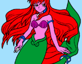Disegno Sirena pitturato su Giulia D