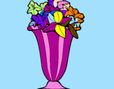 Disegno Vaso di fiori pitturato su SARA MAURI