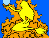 Disegno Sagoma di sirena  pitturato su sara   ippolito