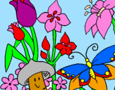 Disegno Fauna e Flora pitturato su giulia78